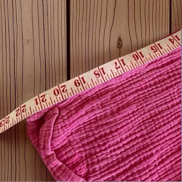 White Birch Pink Gauze Button-Up Jumpsuit | Size Large  boho beachy cottagecore - Picture 6 of 15